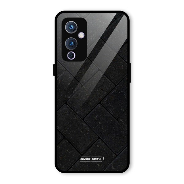 Bricks Pattern Glass Back Case for OnePlus 9