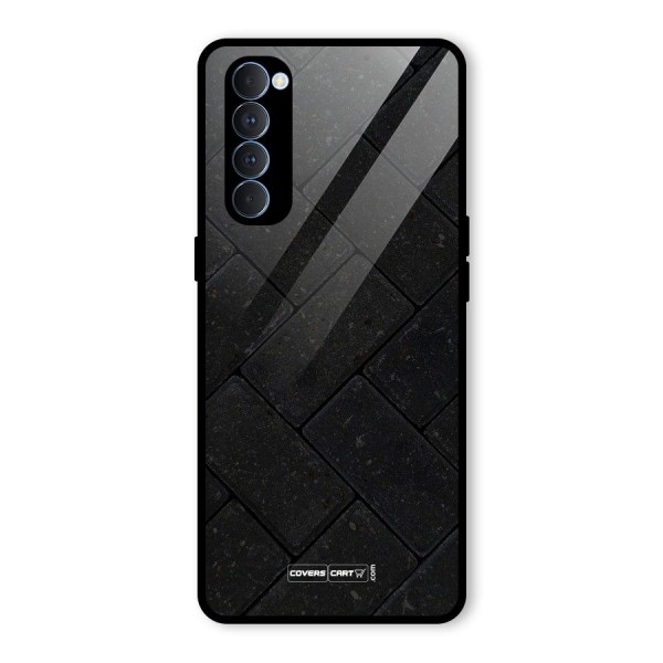 Bricks Pattern Glass Back Case for Oppo Reno4 Pro