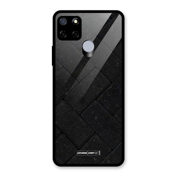 Bricks Pattern Glass Back Case for Realme C15