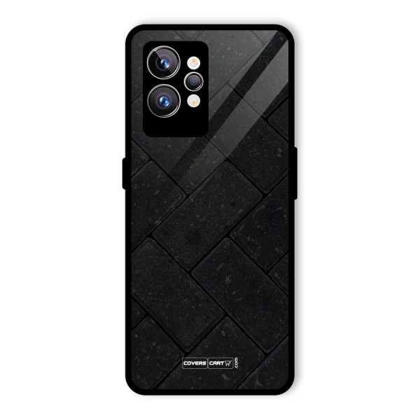 Bricks Pattern Glass Back Case for Realme GT2 Pro