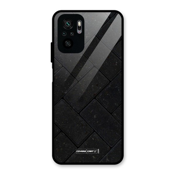 Bricks Pattern Glass Back Case for Redmi Note 10