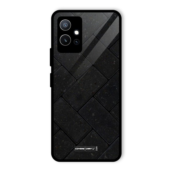 Bricks Pattern Glass Back Case for Vivo T1 5G