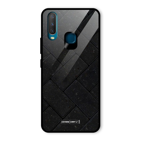 Bricks Pattern Glass Back Case for Vivo Y15