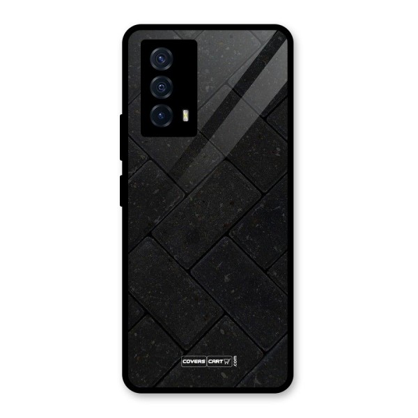 Bricks Pattern Glass Back Case for Vivo iQOO Z5