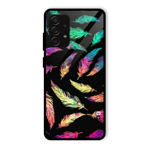 Bright Feathers Glass Back Case for Galaxy A53 5G