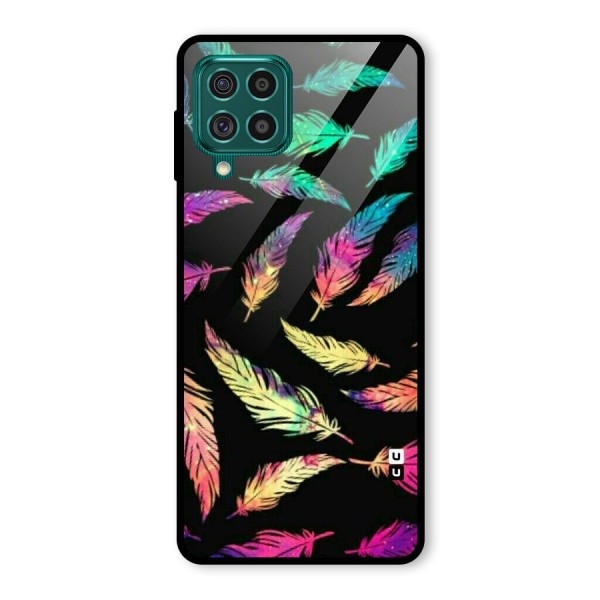 Bright Feathers Glass Back Case for Galaxy F62