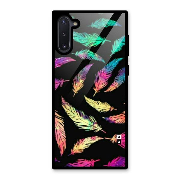 Bright Feathers Glass Back Case for Galaxy Note 10