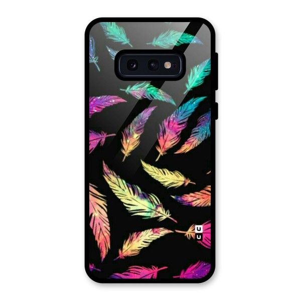 Bright Feathers Glass Back Case for Galaxy S10e