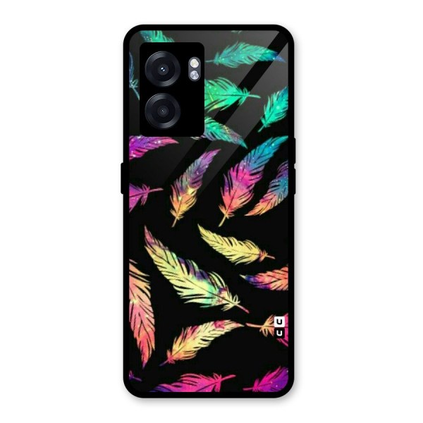 Bright Feathers Glass Back Case for Oppo K10 (5G)