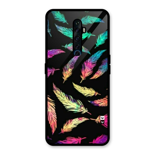 Bright Feathers Glass Back Case for Oppo Reno2 Z