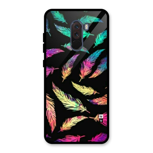 Bright Feathers Glass Back Case for Poco F1