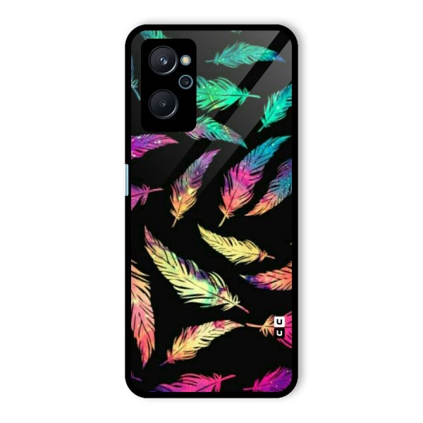 Bright Feathers Glass Back Case for Realme 9i