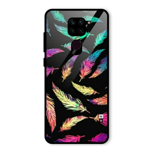 Bright Feathers Glass Back Case for Redmi Note 9