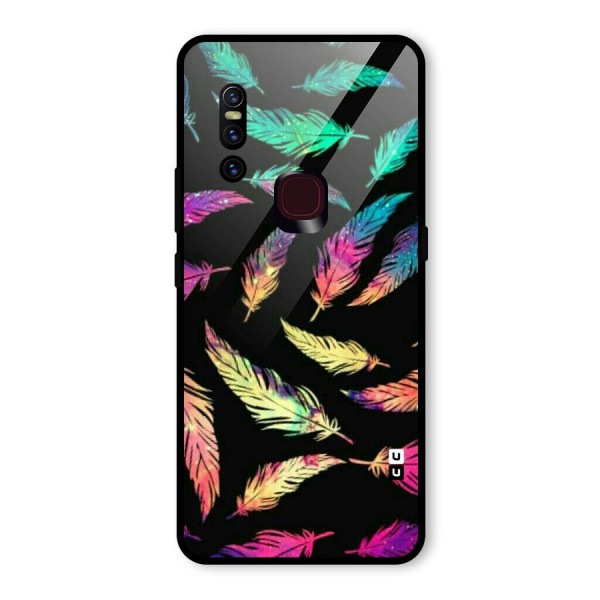 Bright Feathers Glass Back Case for Vivo V15