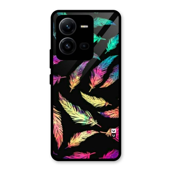 Bright Feathers Glass Back Case for Vivo V25