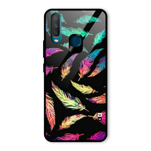 Bright Feathers Glass Back Case for Vivo Y12