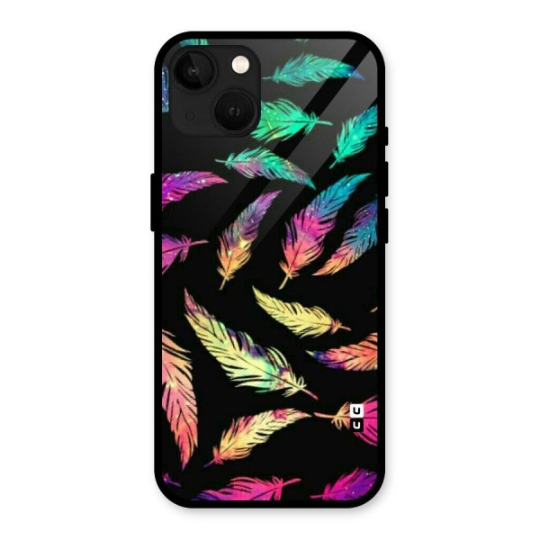 Bright Feathers Glass Back Case for iPhone 13