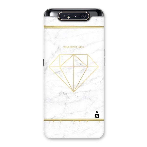 Bright Gold Diamond Back Case for Galaxy A80