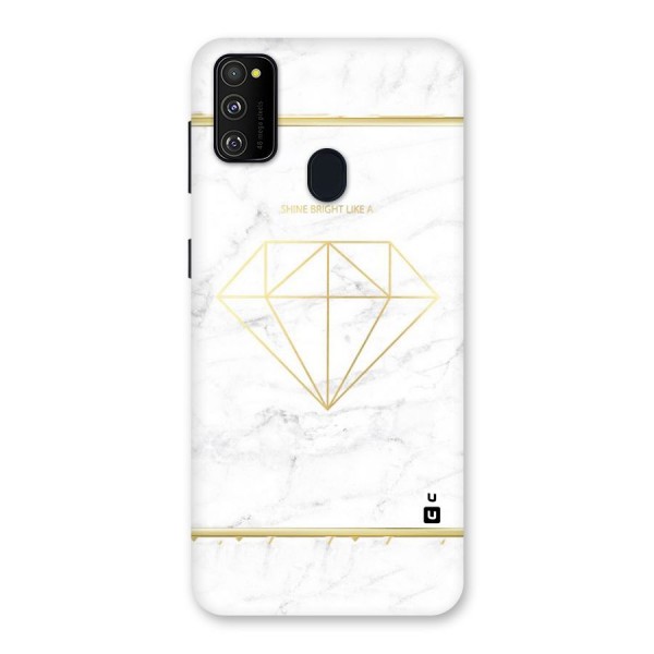 Bright Gold Diamond Back Case for Galaxy M21