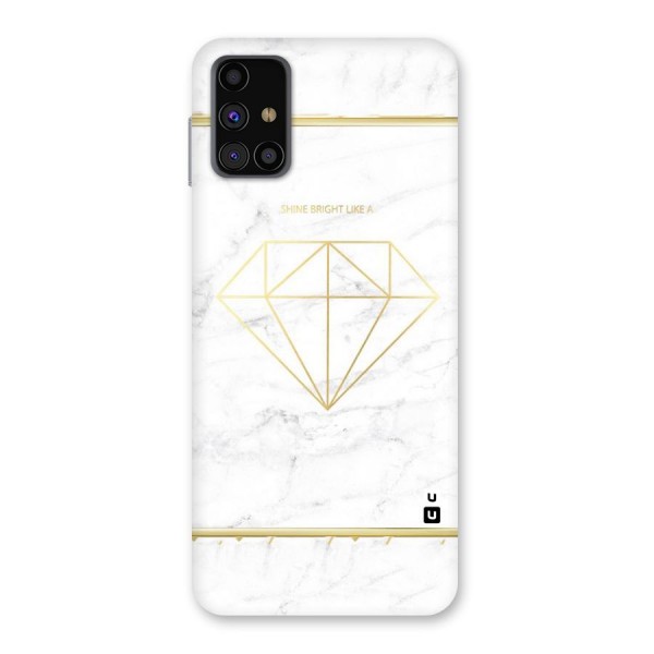 Bright Gold Diamond Back Case for Galaxy M31s