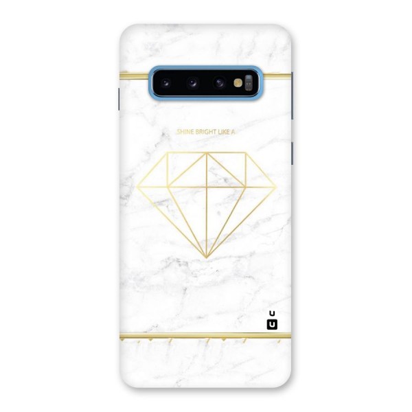 Bright Gold Diamond Back Case for Galaxy S10