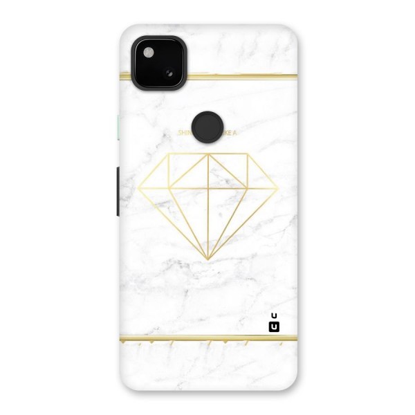 Bright Gold Diamond Back Case for Google Pixel 4a