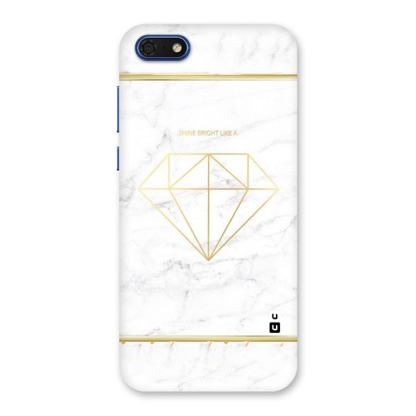 Bright Gold Diamond Back Case for Honor 7s