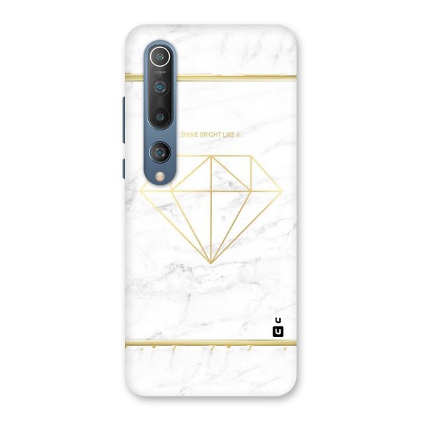 Bright Gold Diamond Back Case for Mi 10