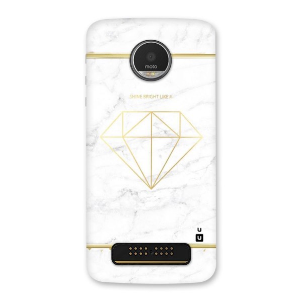 Bright Gold Diamond Back Case for Moto Z Play