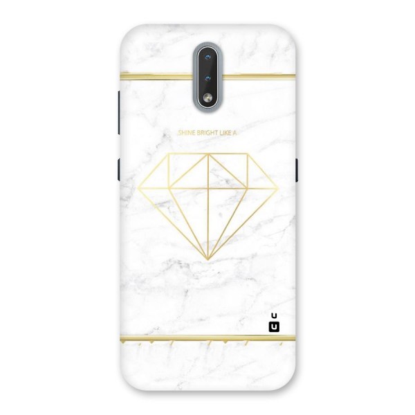 Bright Gold Diamond Back Case for Nokia 2.3