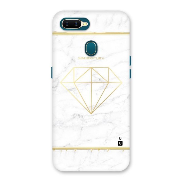 Bright Gold Diamond Back Case for Oppo A7