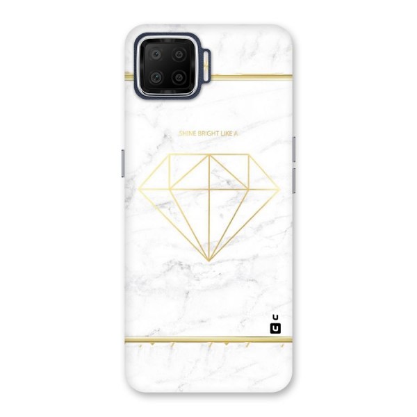 Bright Gold Diamond Back Case for Oppo F17