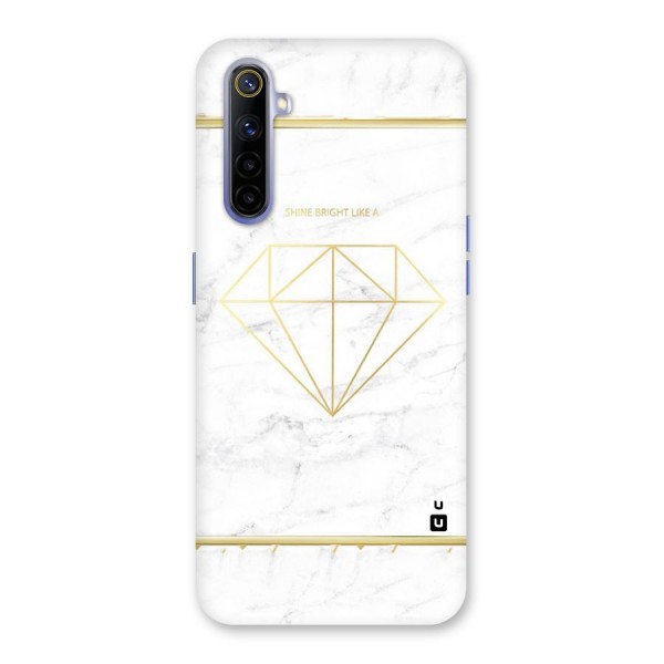 Bright Gold Diamond Back Case for Realme 6