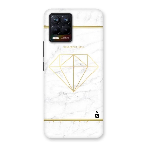 Bright Gold Diamond Back Case for Realme 8