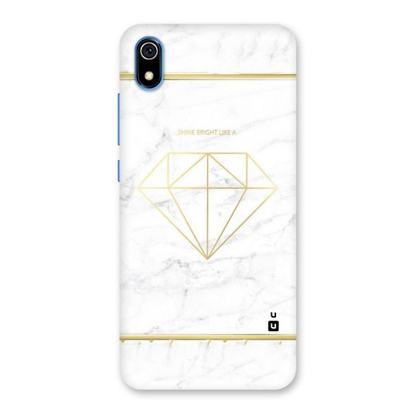 Bright Gold Diamond Back Case for Redmi 7A