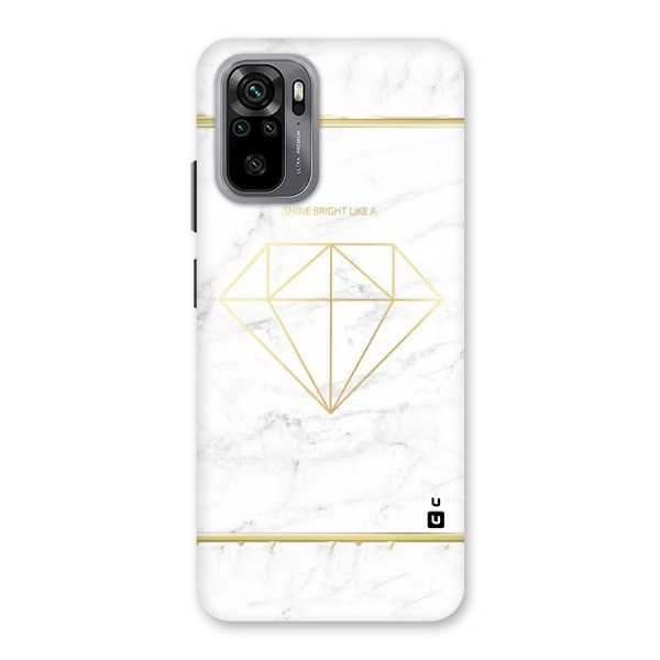 Bright Gold Diamond Back Case for Redmi Note 10