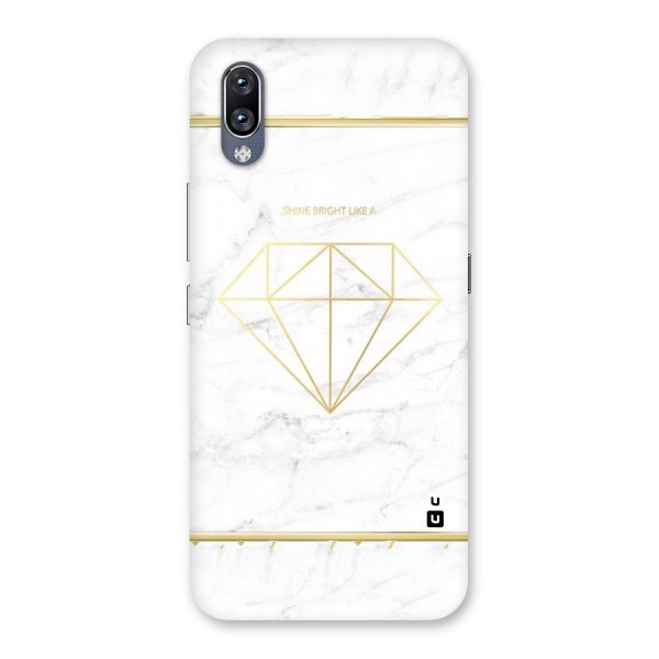 Bright Gold Diamond Back Case for Vivo NEX