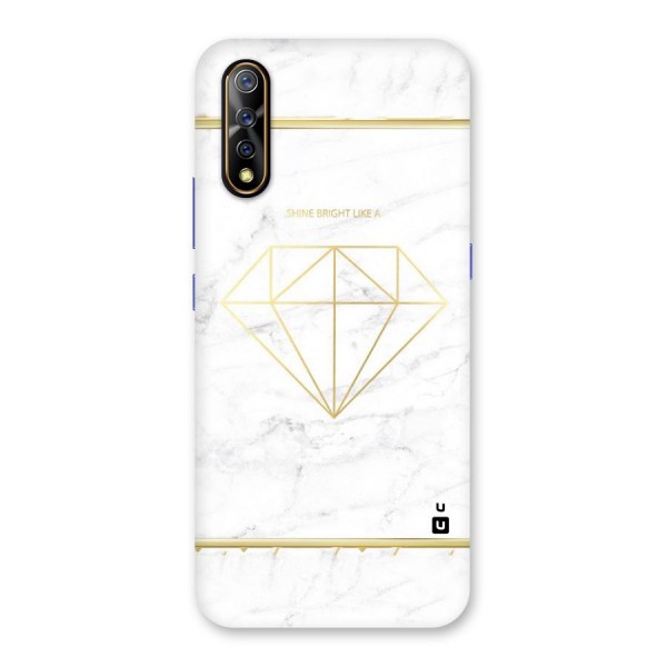 Bright Gold Diamond Back Case for Vivo S1