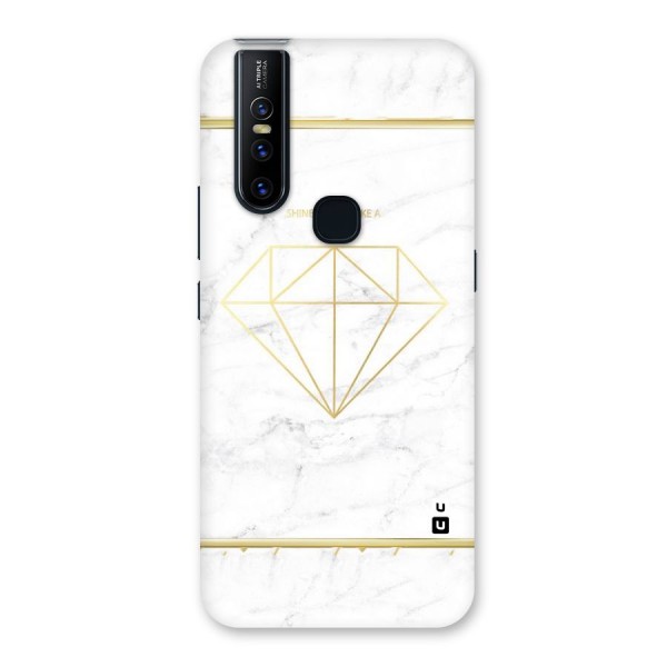 Bright Gold Diamond Back Case for Vivo V15