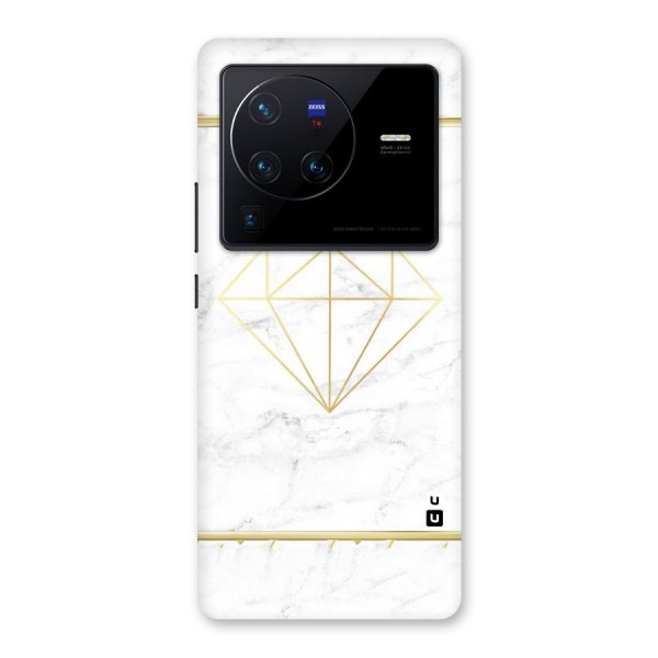 Bright Gold Diamond Back Case for Vivo X80 Pro