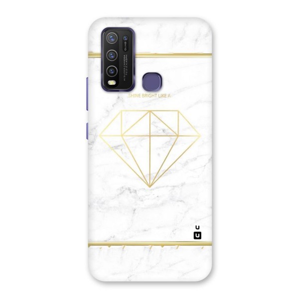 Bright Gold Diamond Back Case for Vivo Y30