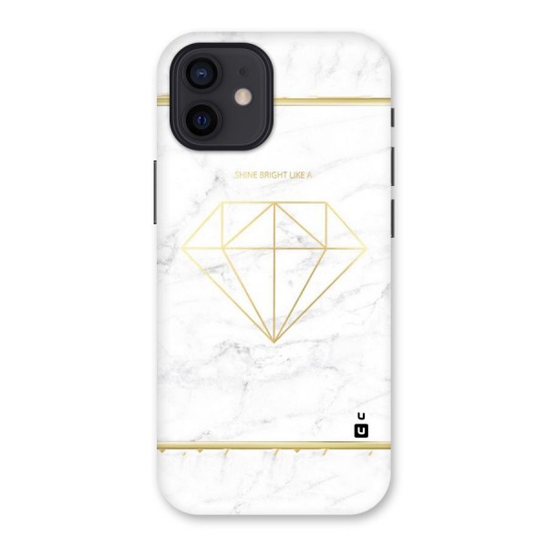 Bright Gold Diamond Back Case for iPhone 12