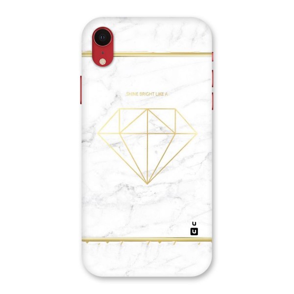 Bright Gold Diamond Back Case for iPhone XR