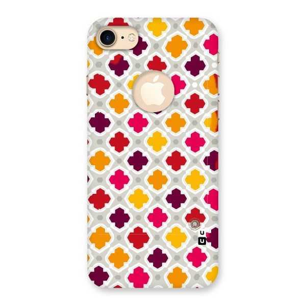 Bright Pattern Back Case for iPhone 8 Logo Cut