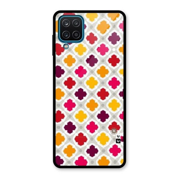 Bright Pattern Glass Back Case for Galaxy A12