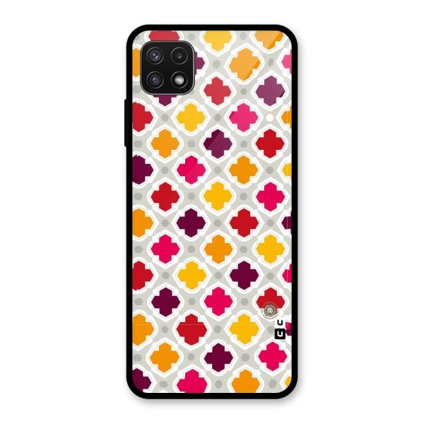 Bright Pattern Glass Back Case for Galaxy A22 5G