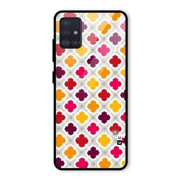 Bright Pattern Glass Back Case for Galaxy A51