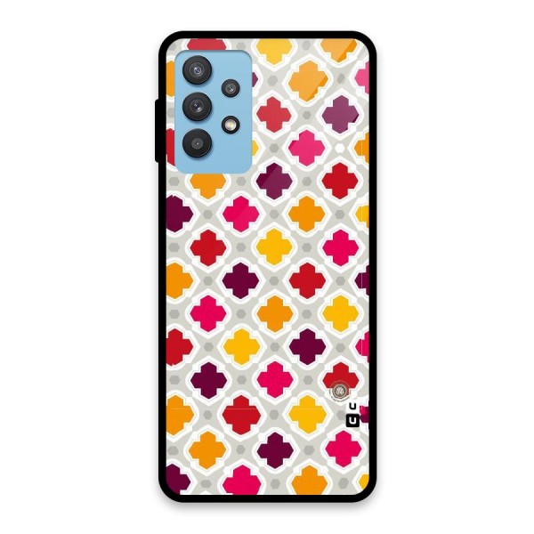 Bright Pattern Glass Back Case for Galaxy M32 5G