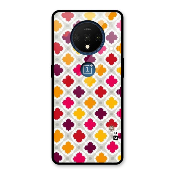 Bright Pattern Glass Back Case for OnePlus 7T