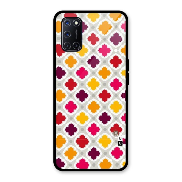 Bright Pattern Glass Back Case for Oppo A52